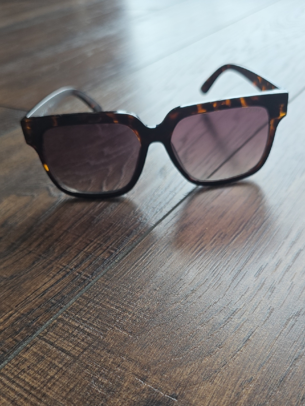 Quay "Midnight Hour" Tortoiseshell Square Sunglasses with Gradient Lenses